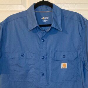 Carhartt WIP Blue Men's Craft Short Sleeve Shirt - Size L